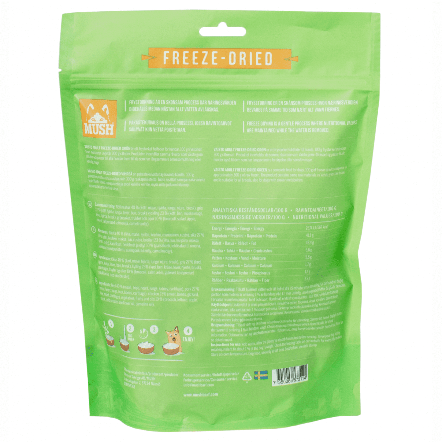 MUSH Vaisto Vihreä Freeze-Dried
